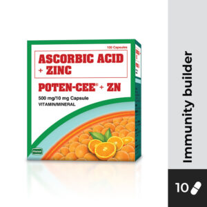 POTEN-CEE+ZN Ascorbic Acid+Zinc 500mg/10mg Capsule 10s