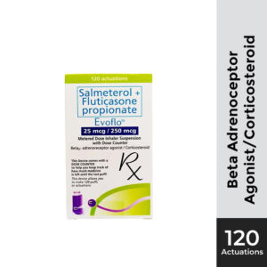 Rx: EVOFLO Salmeterol + Fluticasone Inhaler 25mcg/250mcg