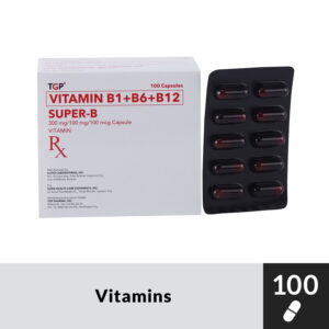 Rx: SUPER B Vitamin B1+B6+B12Cap300mg/100mg/100mcg