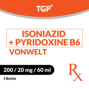 Rx: VONWELT Isoniazid+PyridoxineB6Syr200/20mg 60ml