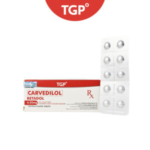 Rx: BETADOL Carvedilol Film‑Coated Tablet 6.25mg - 1pc - Image 3