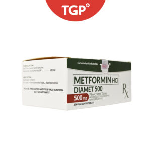 Rx: DIAMET Metformin HCl Film‑Coated Tablet - 500mg - Image 2
