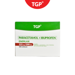 ENERLAX Paracetamol + Ibuprofen Capsule - 325mg/200mg - 100pcs - Image 1