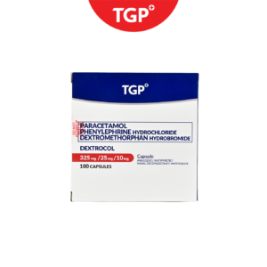 DEXTROCOL Paracetamol + Phenylpropanolamine + Dextromethorphan Capsule - 325mg/25mg/10mg-100pcs - Image 1