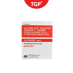 GLUTAPHOS Glutamic Acid + Dicalcium Phosphate + Thiamine + Vitamin B12 Tablet-10pcs - Image 2