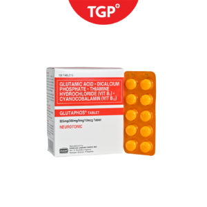 GLUTAPHOS Glutamic Acid + Dicalcium Phosphate + Thiamine + Vitamin B12 Tablet-100pcs - Image 3