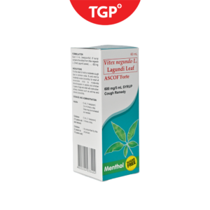 ASCOF FORTE Vitex negundo (Lagundi) + Menthol Sugar‑Free Syrup 600mg - 60 ml - Image 2