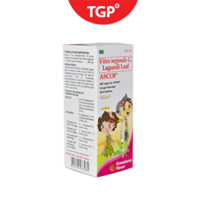 ASCOF Vitex negundo (Lagundi) Strawberry Syrup 300mg - 120ml - Image 2