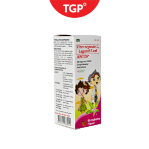 ASCOF Vitex negundo (Lagundi) Strawberry Syrup 300mg - 60ml - Image 2