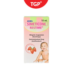 RESTIME Simethicone Oral Drops Strawberry Flavor 40mg - 10ml - Image 1