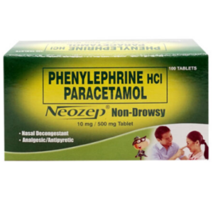 NEOZEPNDRWSY Phenylephrine + Paracetamol Tablet - 10mg/500mg - 100pcs - Image 1