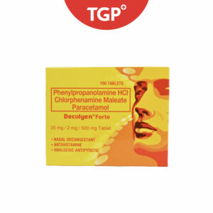 DECOLGEN FORTE Phenylpropanolamine + Chlorpheniramine + Paracetamol Tablet-100pcs
