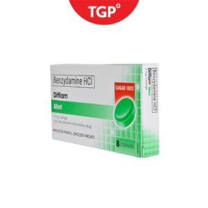 DIFFLAM Benzydamine Lozenges Sugar‑Free Mint - 3mg - 8pcs - Image 2