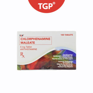 Rx: TGP Chlorphenamine Maleate Tablet 4mg - 1pc