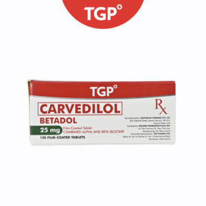 Rx: BETADOL Carvedilol Tablet 25mg - 1pc
