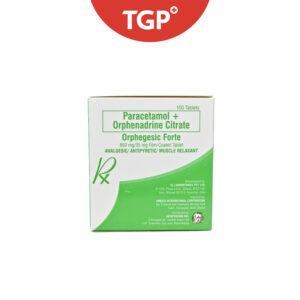 ORPHEGESIC FORTE Paracetamol + Orphenadrine Citrate Film‑Coated Tablet - 650mg/35mg-100pcs - Image 2