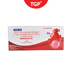 HEMARATE FA Iron + Vitamin B‑Complex + Folic Acid Tablet-100pcs - Image 1