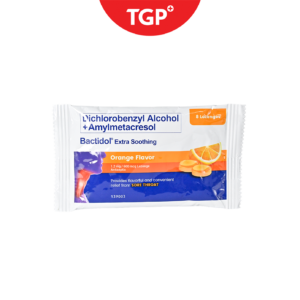 BACTIDOL Dichlorobenzyl Alcohol + Amylmetacresol + Vitamin C Lozenges Orange Flavor 8Lozenges - Image 1