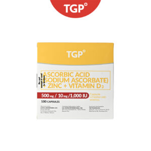 TGP Ascorbic Acid + Zinc + Vitamin D3 Capsule 500mg/10mg/1000 IU-10pcs - Image 2