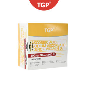 TGP Ascorbic Acid + Zinc + Vitamin D3 Capsule 500mg/10mg/1000 IU-100pcs - Image 2