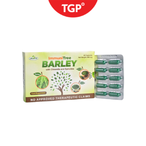 IMMUNITREE Barley Chlorophyll + Spirulina Capsule - 500mg - 10pcs - Image 1