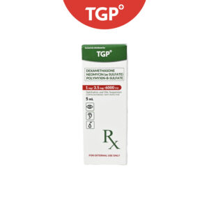 Rx: TGP Polymyxin B + Neomycin + Dexamethasone Ophthalmic / Otic Drops 1.25mg/3.5mg/1mg - 5ml - Image 1