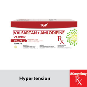 Rx: VASORIX Valsartan plus Amlodipine Film‑Coated Tablet  - 80mg/5mg