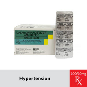 Rx: TOZAM Losartan plus Amlodipine Film‑Coated Tablet  - 100mg/10mg - Image 1
