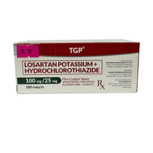 Rx: TGP Losartan Potassium + Hydrochlorothiazide Film‑Coated Tablet - 100mg/25mg