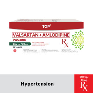 Rx: VASORIX Valsartan plus Amlodipine Film‑Coated Tablet  - 160mg/10mg