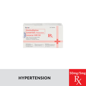 Rx: LOSACARAM 50 Losartan Potassium + Amlodipine Film‑Coated Tablet  - 50mg/5mg