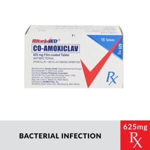 Rx: RITEMED Co‑Amoxiclav Film‑Coated Tablet 500mg - 125mg - One Tablet