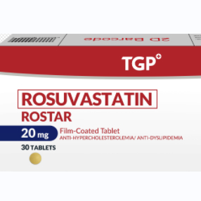 Rx: ROSTAR Rosuvastatin Film‑Coated Tablet - 20mg