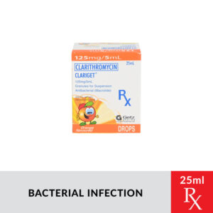 Rx: CLARIGET Clarithromycin Oral Drops 125mg  - 25ml