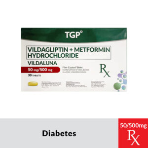 Rx: VILDALUNA Vildagliptin plus Metformin Film‑Coated Tablet  - 50mg/500mg