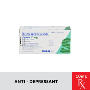 Rx: ESITALO Escitalopram Tablet  - 10mg