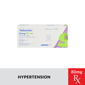 Rx: TAREG Valsartan Film‑Coated Tablet  - 80mg