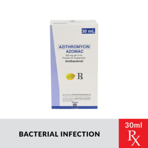 Rx: AZOMAC Azithromycin Powder for Oral Suspension 200mg - 30ml - Image 1