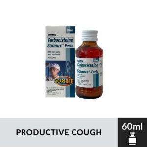 SOLMUX FORTE Carbocisteine Suspension Sugar‑Free 500mg - 60ml