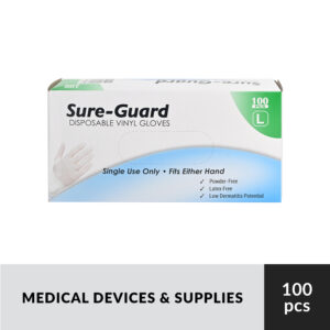 SUREGUARD Non‑Sterile Vinyl Exam Gloves Large - 100pcs - Image 1