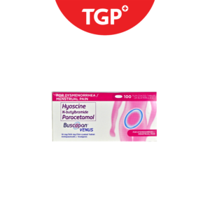 BUSCOPAN VENUS Hyoscine-N-Butylbromide + Paracetamol Film-Coated Tablet 10 mg/500 mg - 100pcs